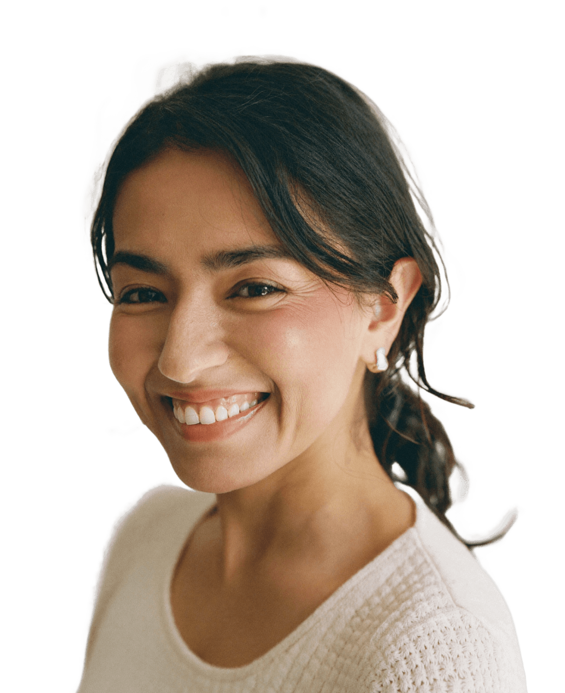 Woman smiling